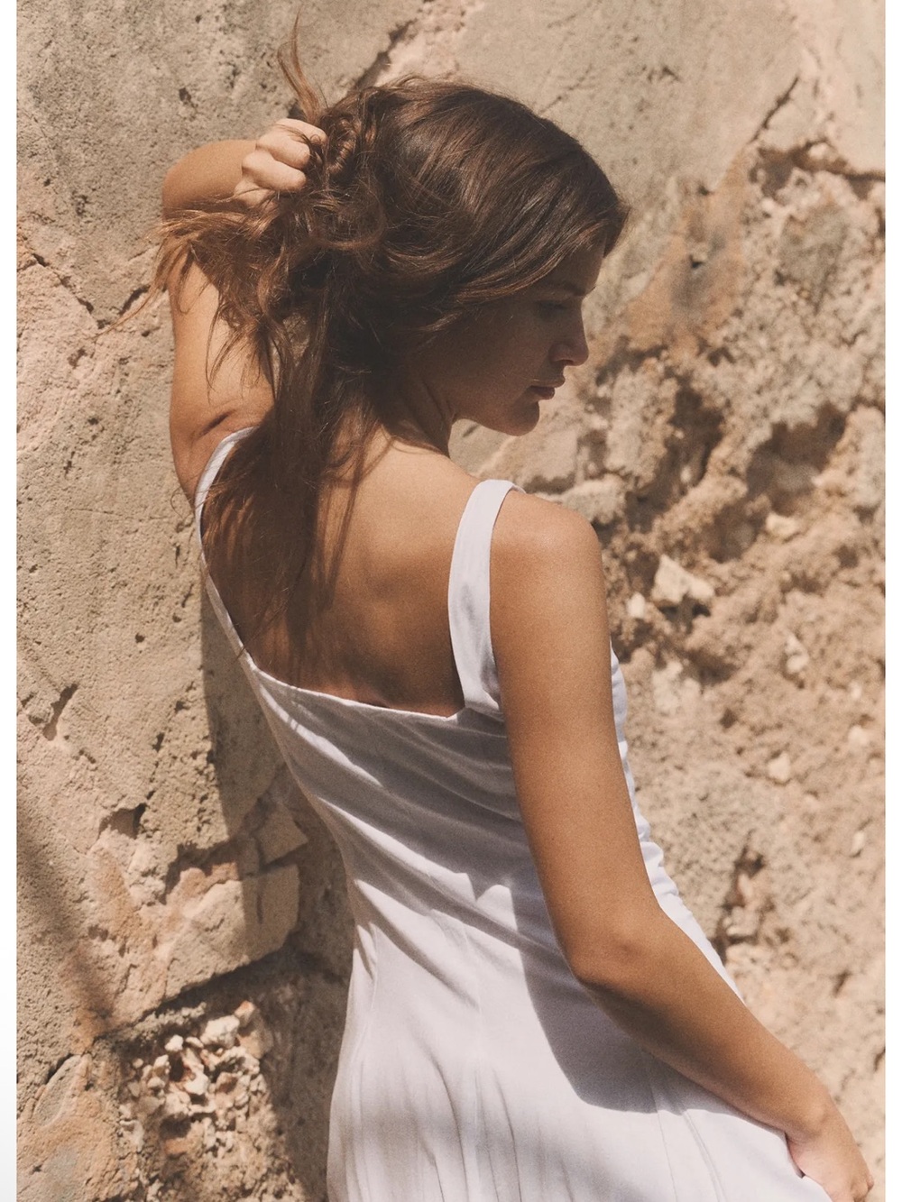 Zara POPLIN GODET MIDI DRESS - Picture 3 of 7